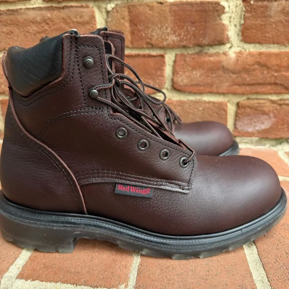 Red Wing $359 SuperSole 2.0 606 Mens Leather Work Boots Slip Resistant 9.5 C NEW
